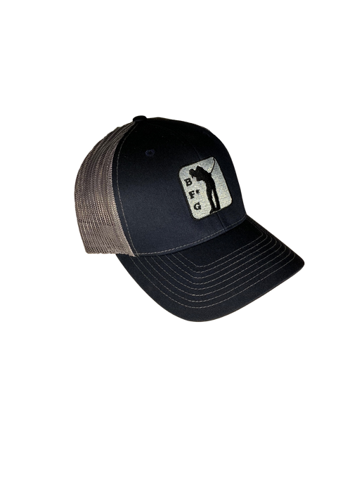 BF*G Logo Richardson Trucker Hat - Navy/Grey